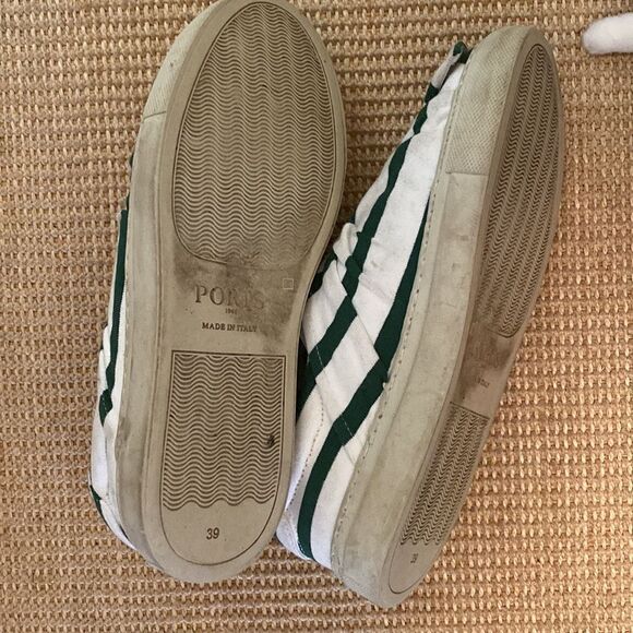 🧡 Ports 1961 Green White Striped Bow Knot Sneakers - Size 9 - Picture 6 of 6